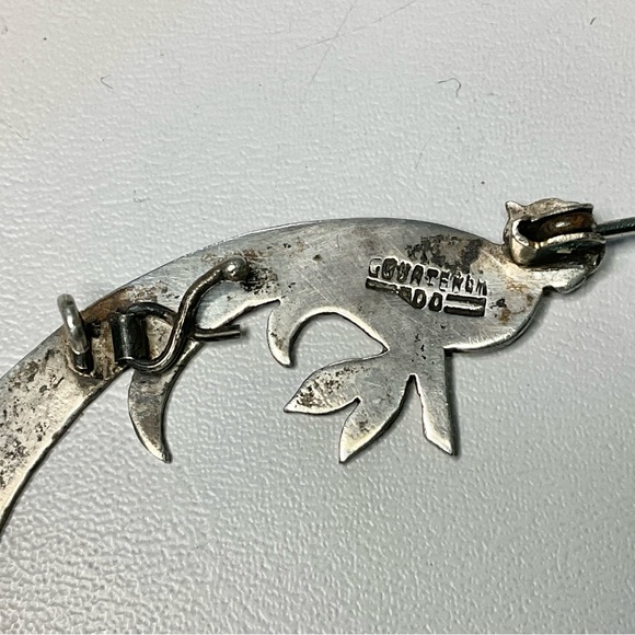 Vintage 900 Silver & 10K Bird Brooch Pin South American - Picture 5 of 6